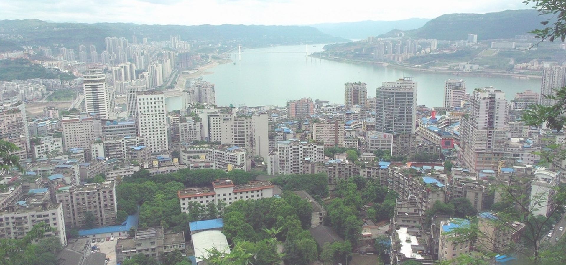 The Yangtze River / Three Gorges reservoir at Wanzhou